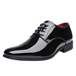 Bruno Marc Men's Faux Patent Leather Tuxedo Dress Shoes Classic Lace-up Formal Oxford Black 10 M US CEREMONY-06