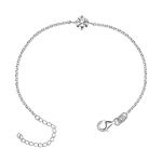 LeCalla 925 Sterling Silver BIS Hallmarked Lightweight Cubic Zirconia Classic Adjustable Bracelet for Women and Girls 8 Inches