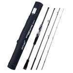 GOTURE Travel Fishing Rods 30T, 4 Piece Fishing Rod, Surf Casting/Spinning Rod,Ultralight Fishing Baitcasting Rod 6'6'' MH-C for Saltwater Trout, Bass, Walleye, Pike Gray