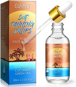 Gouttes auto-bronzantes - Sûres et efficaces pour le visage et le corps - Gouttes de bronzage 100 % naturelles avec ingrédients organiques - Gouttes de bronzage pour le visage avec crème hydratante