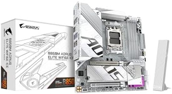 GIGABYTE B850M AORUS Elite WIFI6E ICE AMD AM5 LGA 1718 Motherboard, mATX, DDR5, 2X M.2, PCIe 5.0, USB-C, WIFI6E, 2.5GbE LAN, EZ-Latch, 5-Year Warranty