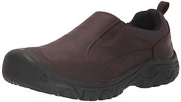 KEEN Men's Targhee 3 Slip On Comfortable Casual Leather Oxfords, Dark Earth/Mulch, 12