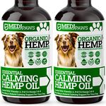 Medipaws Hemp Oil for Dogs Twin Pack (x2) | Dog Calming Organic Hemp Oil | Omega 3 6 9 | Certified High Strength 50000mg