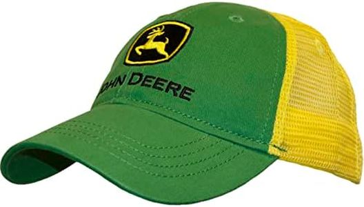 John Deere boys Trademark Trucker Baseball Cap, Green, 2-4T US