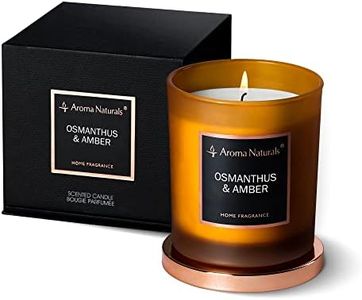 Aroma Naturals Candela profumata di lusso, 215 g, durata di combustione di 35 ore, cera di soia naturale, regalo per la casa, barattolo medio (Osmanthus e ambra)