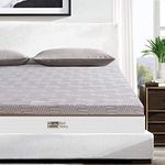 BedStory Mattress Topper, Twin Memory Foam Mattress Topper 2 Inch Gel Bamboo Charcoal Infused Mattress Topper Single Cooling Mattress Pad with Cover CertiPUR-US Certified High Density Foam(Two Layer)