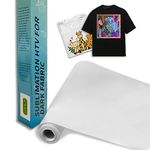 HTVRONT Sublimation HTV for Dark/Light Fabric - Matte Sublimation Vinyl 12" X 10FT for T-Shirts - Work Together with Sublimation Paper, Sublimation Ink, Heat Press (Matte)