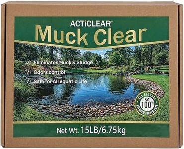 ACTICLEAR MUCK Clear - 15LB Beneficial Bacteria for Ponds & Lake, Boost Enzymes, Sludge Odor Away & Algae Defense, Outdoor Fish Pond Water Clarifier, Safe for Aquatic Life, Treats Up to 90,000 Sq Ft