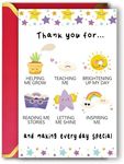 Ziwenhu Cute Thank You Card for Teachers, Lovely Appreciation Card Gifts for Women Men, Thank You Teacher Gifts from Students, Daycare Teacher Gifts, Teacher End of Term Card Gift