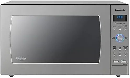 Panasonic Oven with Cyclonic Wave Inverter Technology, 1250W, 2.2 cu.ft. Countertop Microwave with Genius Sensor One-Touch Cooking – NN-SD975S (Stainless Steel/Silver), Stainless