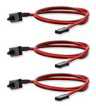 ONCRO 2 Pin SW PC Power Cable on/Off Push Button ATX Reset Desktop Computer Case Motherboard Switch jump start: Pack of 3 pc,Wire 48cm,Black,Red