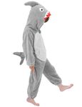 LOLANTA Shark Costume for Kids One Piece Animal Jumpsuit for Kids Halloween Fancy Dress(Gray, 4-6 Years)