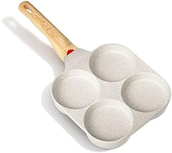 Innerwell Egg Frying Pan - 4 Cup Egg Pan Nonstick, Versatile Fried Egg Pan, Breakfast Skillet for Pancake, Hamburger, Sandwiches, Compatible with Gas Stove & Induction Cookware, Easy to Clean