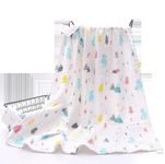 Butterthief Baby's 6 Layer Organic Cotton Muslin Blanket Cum Wrapper Sheet. (White 4)