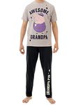 Peppa Pig Mens Pajamas Grandpa Pig Grey Small