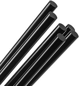 Acetal Copolymer Plastic Round Rod 6mm Diameter, 20cm Length - Black Color - Pack 6 (6mm×20cm, 6)