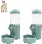 Hamiledyi Rabbit Water Bottle 17oz Bunny Hanging Automatic Water Dispenser Chinchillas Feeder Water Bowl Small Animal No Drip Plastic Water Dispenser for Guinea Pigs Chinchillas Hedgehogs Ferrets 2Pcs