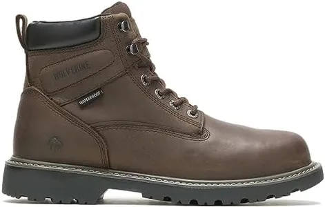 WOLVERINE Men's Floorhand 6" Waterproof Boot, Dark Brown, 10.5 3E US