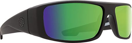 Spy Optics Logan Matte Wrap Polarized Sunglasses,Black,60 mm