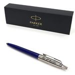 Personalised Custom Parker Jotter Pen + Gift Box | Design A Truly Unique Present | Laser Engraved - Blue