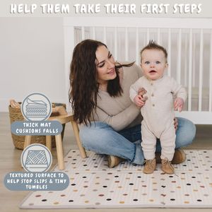 Bubba Bear Baby Play Mat – Soft Beige, Infant Floor Cushion