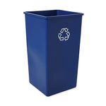 Rubbermaid Commercial Recycle Bin, 50 Gallon, Blue, FG395973BLUE