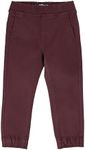 X RAY Jogger-Style Toddlers (2T-4T) Stretchy Colored Denim Jeans, Casual Pants for Boys with Tapered Leg and Elastic Waistband, Boy Clothes,Burgundy, 2T