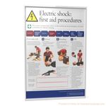 Electric Shock First Aid Poster (Portrait) A4 / A3 / A2 laminated UV Stable