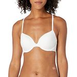 Calvin Klein Women's Constant Convertible Strap Lightly Lined Demi Bra, White, 34C