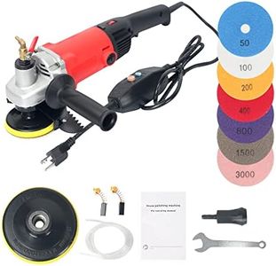 Wet Polisher 1400W with Leakage Protection,4 Inch Stone Wet Buffer Grinder Machine Variable Speed for Granite Concrete Floor Countertop Polishing Grinding