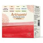 Artisante Hot Chocolate Assorted Flavours | Pack of 12 Exciting Flavours | Single Serve | Low Sugar | Easy to use | Variety Pack