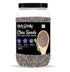 NutroVally Chia Seeds 950gm- Raw Chia Seeds | Organic Chia | Seeds For Eating | Diet Snacks | Chia Seeds for Weight Loss | High Protein Seeds | Rich in Omega 3 (950 g Pack of 1)