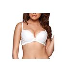 Gossard Superboost Plunge White Lace Bra Plunge Women's Bra White 40DD