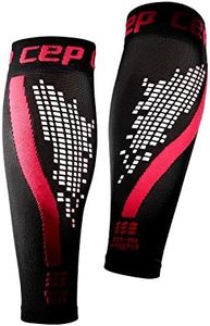 CEP - NIGHTECH CALF SLEEVE 2.0, reflective leg sleeves for men, pink, size V, socks for precise calf compression, made by medi, made in Germany