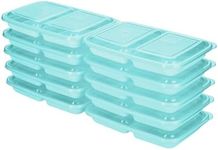 Good Cook Meal Prep, 2 Snack Compartments BPA Free, Microwavable/Dishwasher/Freezer Safe, Blue