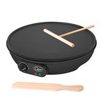 Quest Electric Pancake Maker & Crepe Maker | Extra Large Cooking Surface | Non Stick, Easy Clean Up | Includes Utensils | Perfect for Pancakes, Crepes, Omelettes, Chapati, Roti