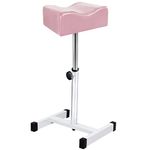 Kalolary Adjustable Pedicure Stool for Pedicure Professional Pedicure Stool for Salon Spa Salon Foot Support for Pedicure Manicure Beauty (Pink)