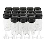 Kesell 18 Pack 20ml Glass Sample Vials Clear Refillable Empty Bottle with Scale Measure Line Screw Cap and 5 Funnels