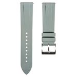 Strapseeker Zac Premium FKM Rubber Watch Band - Quick-Release Vulcanised Fluoro Rubber Watch Straps -20mm-22mm- Compatible with Tudor, Omega, Rolex, Smart Watches- Replacement Watch Bands for Men & Women (22mm, Grey)