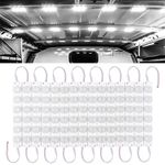 Linkstyle 12V 90 LEDs Van Interior Light, Waterproof Ceiling Dome Lamp, for Van RV Trailer Boat Bus (15 Modules, White)