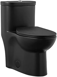 Swiss Madison SM-1T205MB Sublime One Piece Elongated Toilet Dual Flush, Matte Black