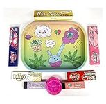 Wise Skies Cute Rolling Tray Set Rolling Paper Holder Pink Rolling Papers