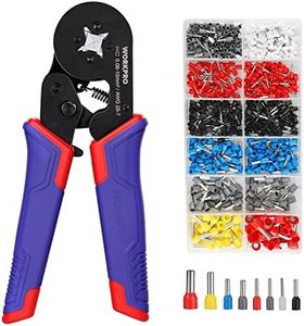 WORKPRO Ferrule Crimping Tool Kit, AWG 28-7 Self-adjustable Ratchet Wire Crimping Tool, Crimper Plier Set with 800PCS Wire Terminals Crimping Connectors Wire End Ferrules