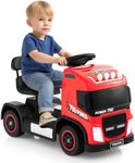Maxmass Kids Ride on Truck, 6V Children Battery Powered Electric Vehicle with Adjustable Seat, Music, Horn and Front Lights, Toddler Electric Toy Car or 18-72 Months Old (Red)