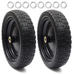 (2-Pack) 13‘’ Replacement Tire for Gorilla Cart - Solid Polyurethane Flat-Free Tire and Wheel Assemblies