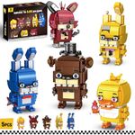 Five Nights Security Breach Building Block Toy, 5 Characters Action Figure, Horror Five Nights Game Toys Merch Building Set Toy for Boys Age 8-12, 988Pcs