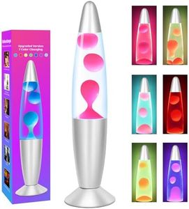 Dalavalampa LED Pink Liquid Motion Lamp: Color Changing Night Light for Kids Adults, 13" Small Table Lamps for Home Bedroom Decor, Christmas Lights Indoor Decorations, Birthday Gifts for Girls Boys