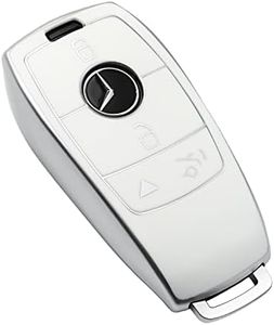 Tukellen for Mercedes Benz Key fob Cover,Special Soft TPU Key Case Protector Compatible with Mercedes Benz 2017-2021 E-Class 2018-2021 S-Class 2019-2021 A-Class C-Class G-Class-White