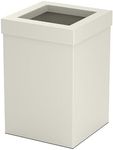 Gatco 1935, Modern Square Waste Basket, Matte Pearl