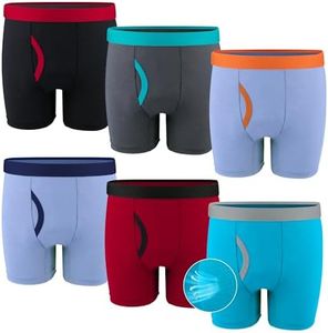PROTIUM Boys Boxer Briefs 6-Pack – Lightweight, Quick-Dry, Tag-Free Athletic Underwear with Fly Pouch for Kids, Youth, Teen